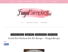 Tablet Screenshot of frugalsimplicity.com